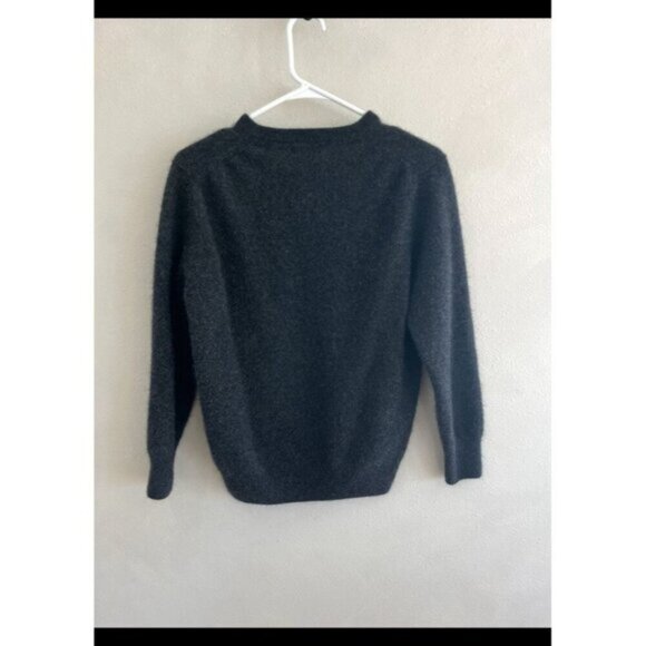 Naadam Cashmere V-Neck Sweater Size Small Black Soft Long Sleeve Pullover - Picture 2 of 3